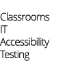 Chemung Bldg  Classrooms IT Accessibility Testing 